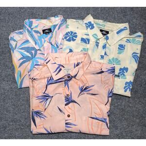 Lot of 3 O’Neill Hawaiian Print Men’s Shirts 2XL-3XL